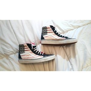 American Flag High Top Vans
